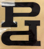 Permian Panthers HS (TX) Full Size Decal pair black P 